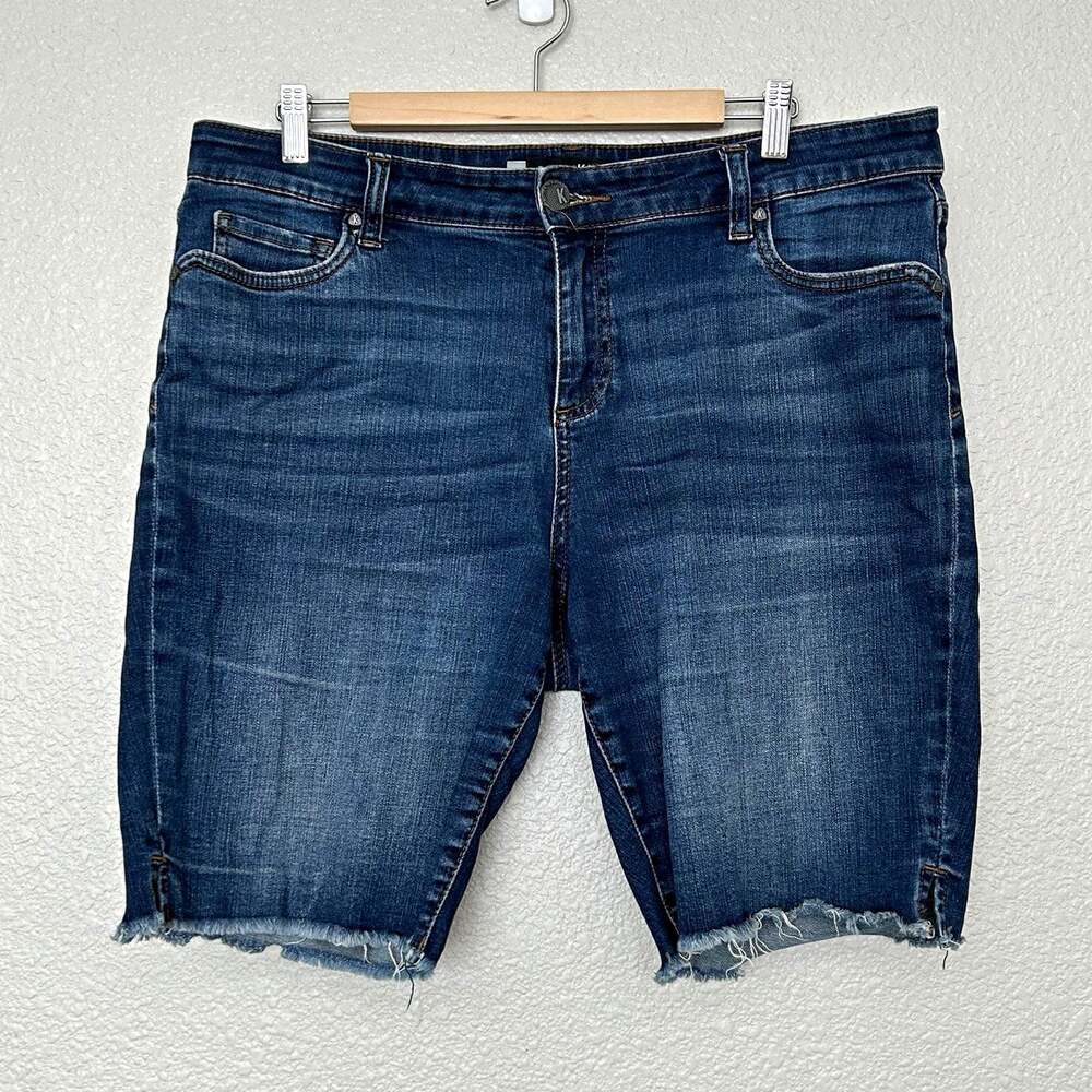 KUT from the Kloth Women's Blue Denim Bermuda Mid Rise 5-Pocket Shorts 16